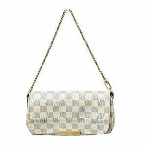 Louis Vuitton Damier Azur White Favorite PM Shoulder Bag